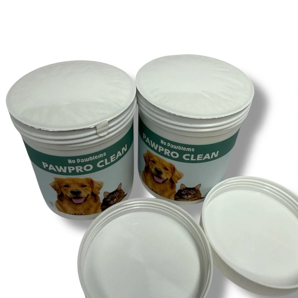 2x Ear Cleaner Finger Wipes 50 Count Dog & Cat Grooming Kit Itch Relief -100 Pcs